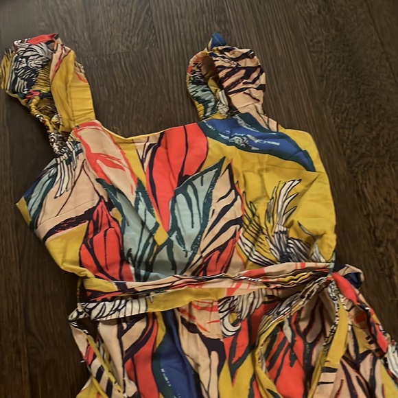 Yellow flowered jumpsuit - Picture 3 of 5